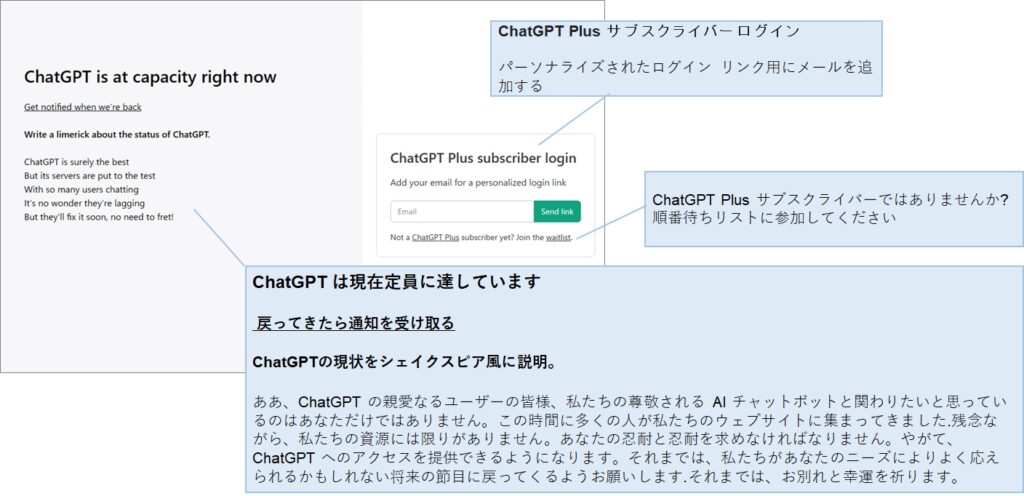 ChatGPTのログイン画面イメージ